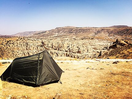 Camping dans la vallée de Dana, Jordanie