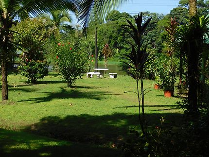Jardin d'un lodge au Costa Rica
