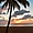 Coucher de soleil sur la plage de la grande Anse