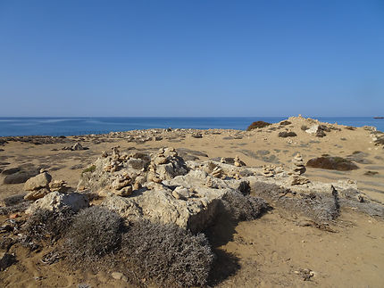 Site archéologique en bord de mer