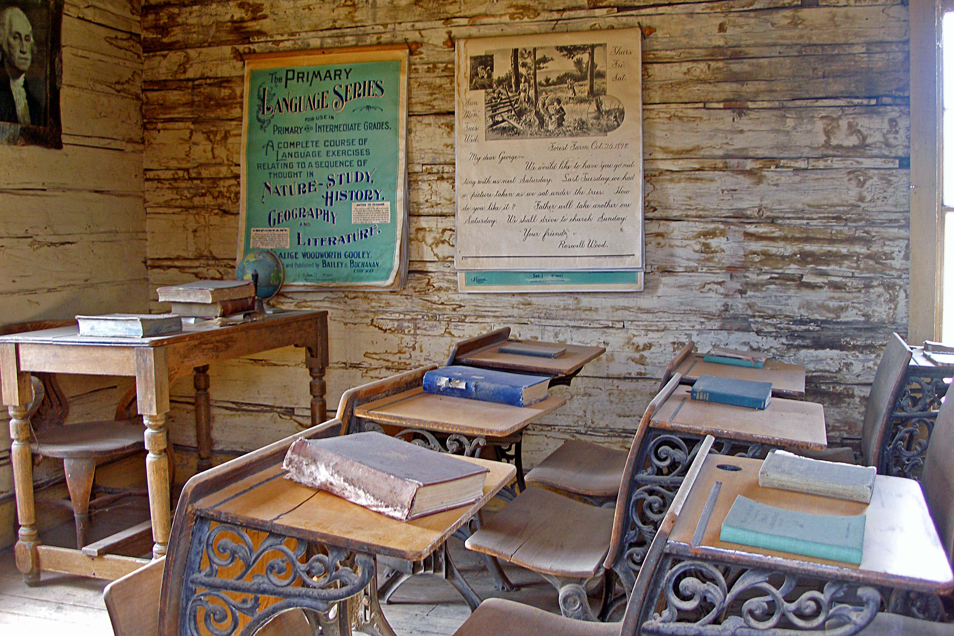 Une salle de classe à Old Trail Town Une salle de classe à Old Trail Town