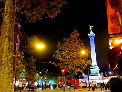 Paris le nuit, Place de la Bastille