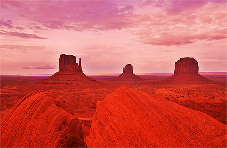 The Mittens and Merrick Bute, Monument Valley The Mittens and Merrick Bute, Monument Valley