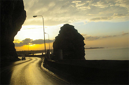 Coucher de soleil - route de la Corniche Oranaise Coucher de soleil - route de la Corniche Oranaise
