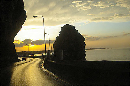 Coucher de soleil - route de la Corniche Oranaise