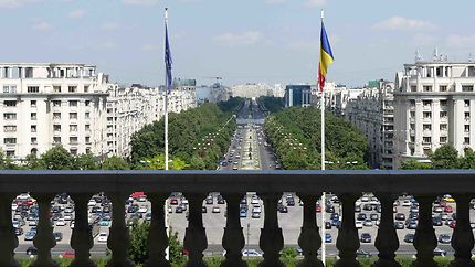 Vue du balcon du Palais du Parlement (Ceausescu)