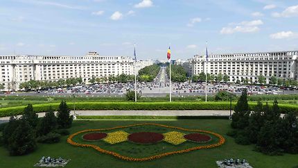 Vue du balcon du Palais du Parlement (Ceausescu)