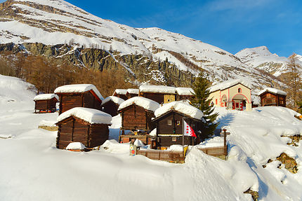 Le hameau de Blatten, Suisse