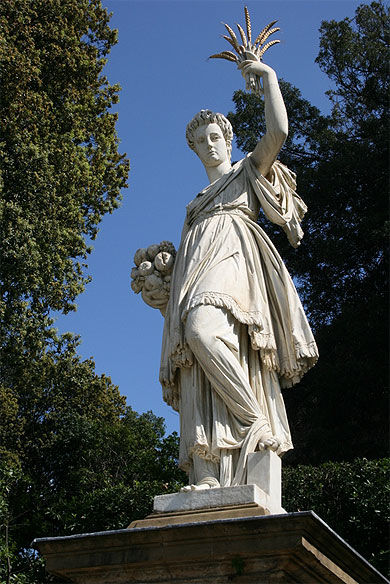 Une statue dans les jardins Boboli
