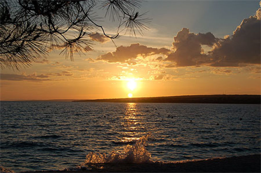 Coucher de soleil sur l'île de Pag