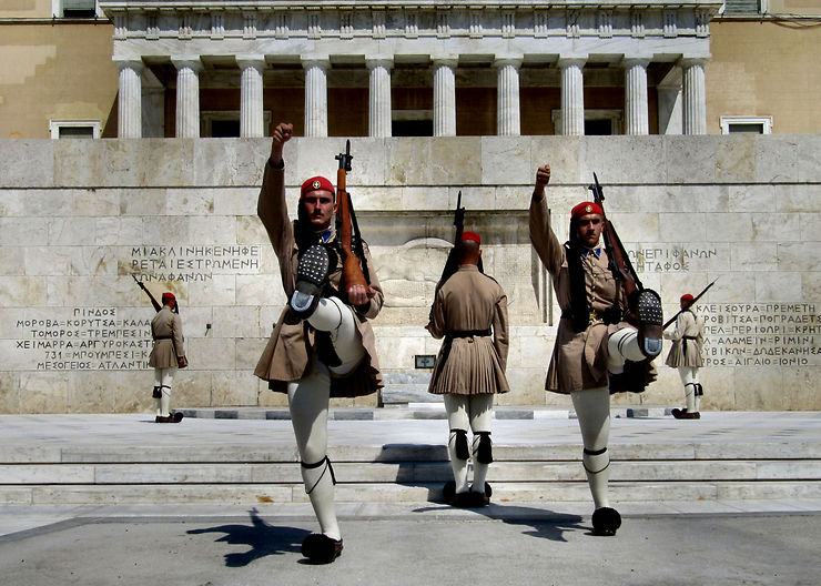 Cérémonie des gardes Evzones, Athènes