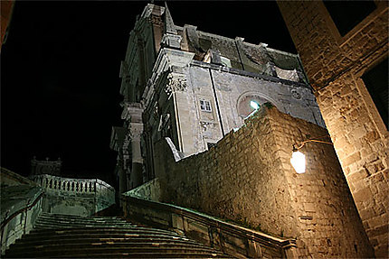 Vieille ville de Dubrovnik de nuit