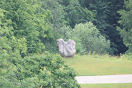 Statue dans le parc du château