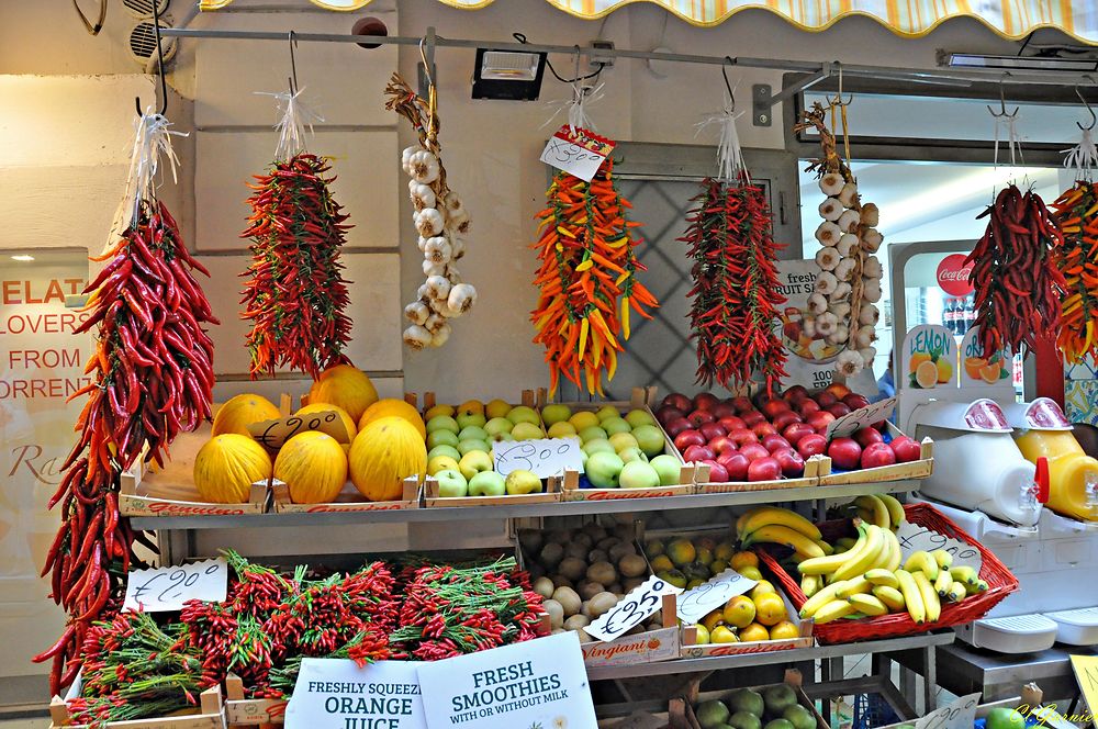 Etal de marché à Sorrento