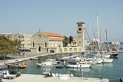 Eglise et port de Rhodes