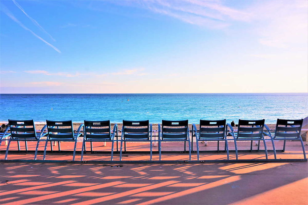 Chaises Bleues Nice Cote D'azur