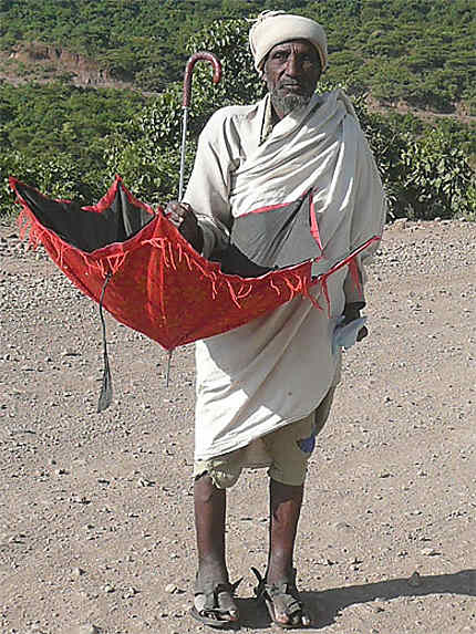 Religieux faisant l'aumône