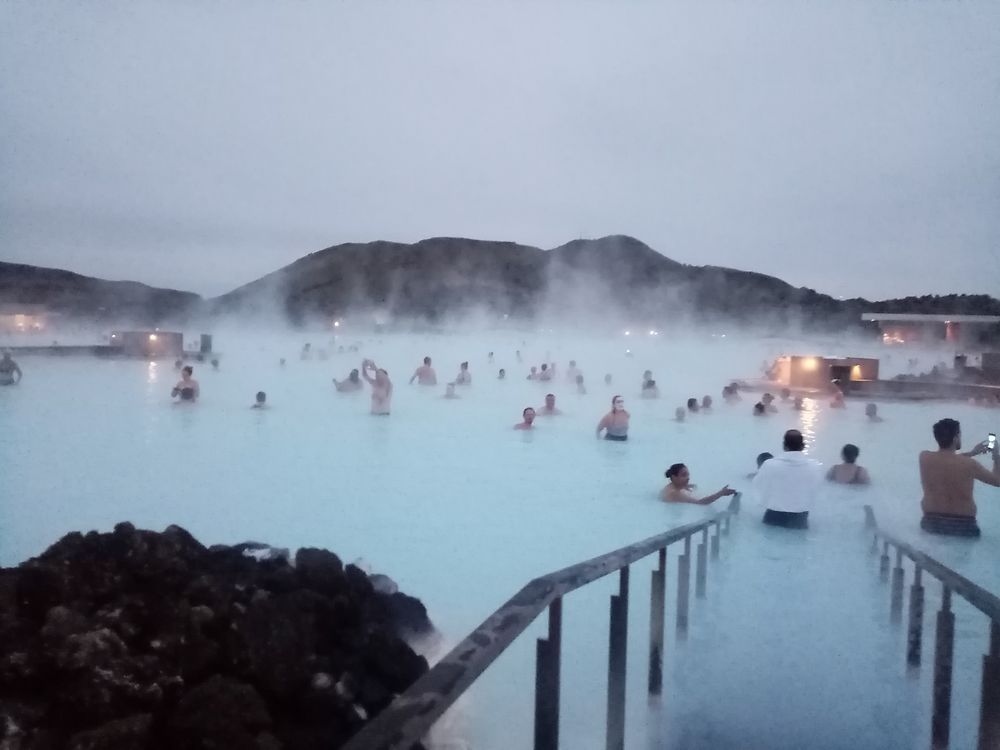 Blue lagoon by night