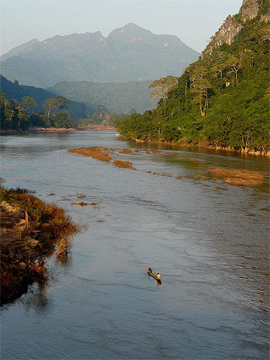 Vue sur la rivière Nam Ou