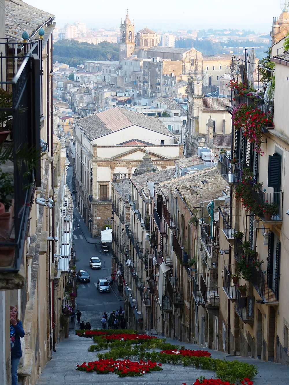 Vue depuis le haut de l'escalier