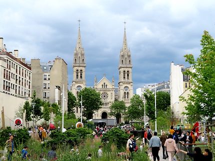 Le jardin Truillot et l'église St Ambroise