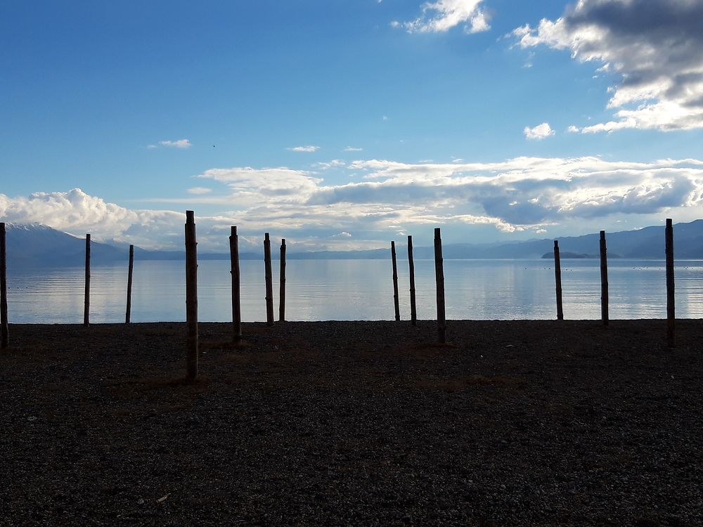 Lac Ohrid en hiver