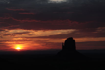 Monument Valley, by night