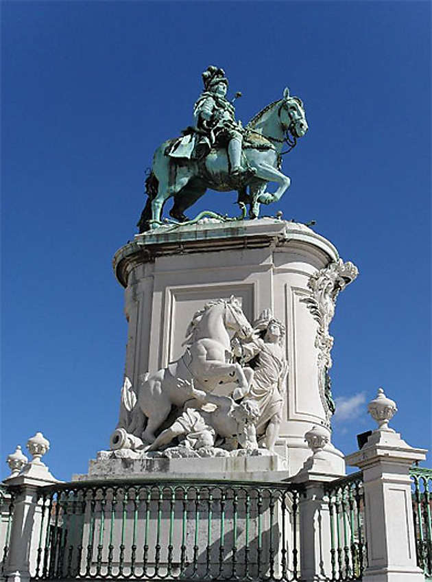 Joseph Ier Statues Praça Do Comércio Place Du Commerce Baixa Et Rossio Lisbonne 