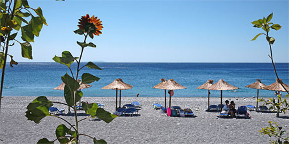 Sur la plage de Sougia