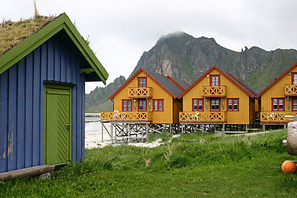 Chalets sur l'ile d'Andøy
