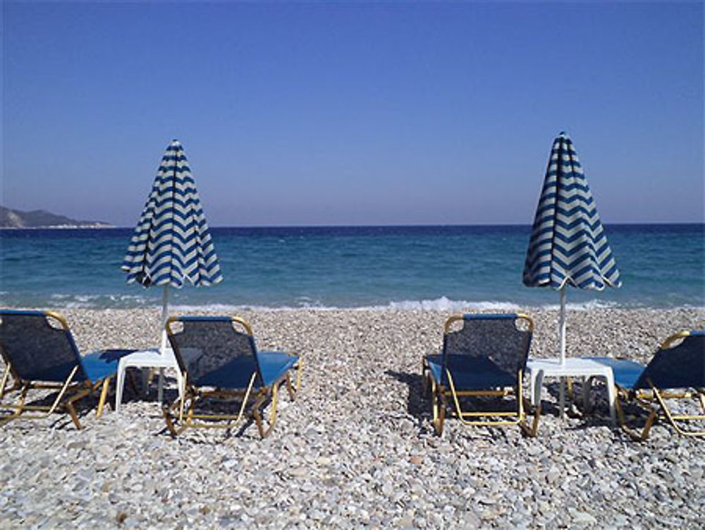 Plage de Kokkari au petit matin