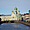 Bulbes verts d'une église à Saint-Pétersbourg