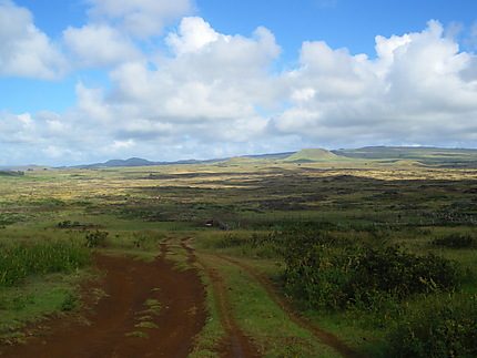 Panorama île de Pâques du Poike