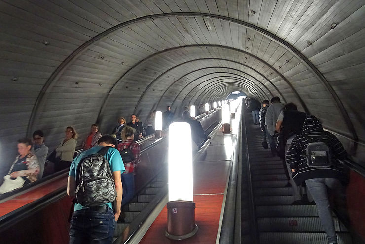 Voyage dans le métro de Moscou