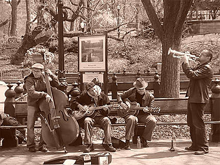 Joueur de Blues à Central Park