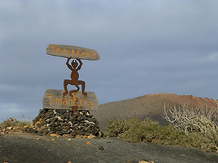 Panneau du parc de Timanfaya