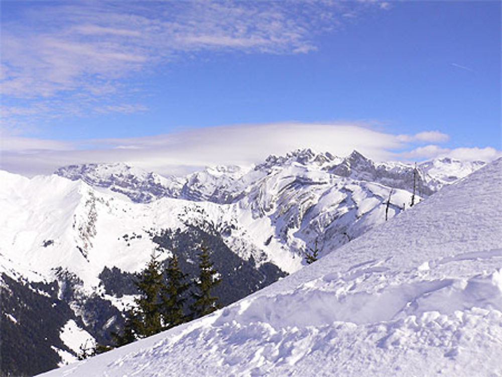 Les dents du midi depuis le haut de Morzine