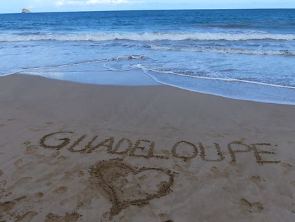 Guadeloupe et plage cœur, Deshaies