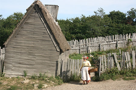Une animatrice de la Plimoth Plantation Une animatrice de la Plimoth Plantation