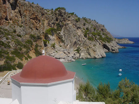 La baie de Kyrá Panagia La baie de Kyrá Panagia