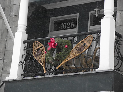 Sur un balcon à Montréal