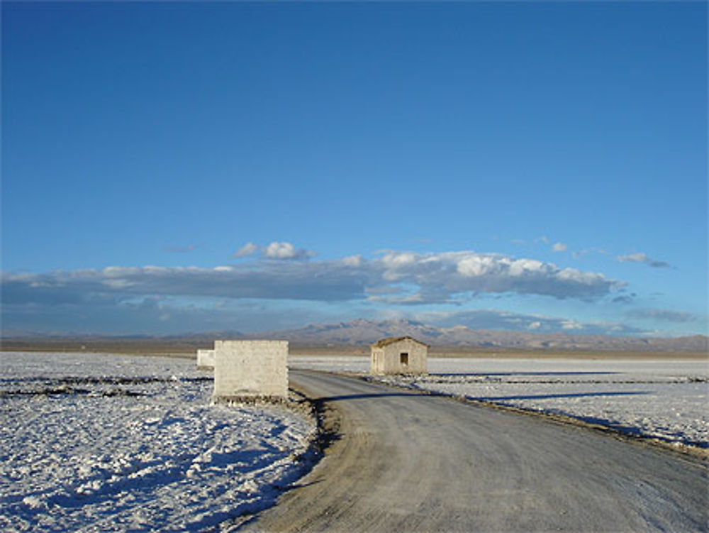 Entrée dans le Salar de Uyuni