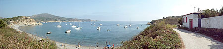 La plage et le hameau du Fourat en panorama La plage et le hameau du Fourat en panorama