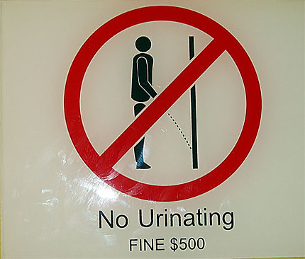 Interdiction d'uriner