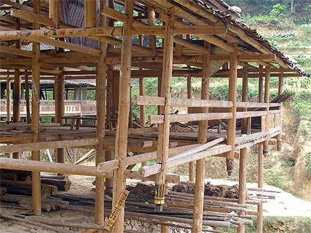 Maison Miao en construction Maison Miao en construction