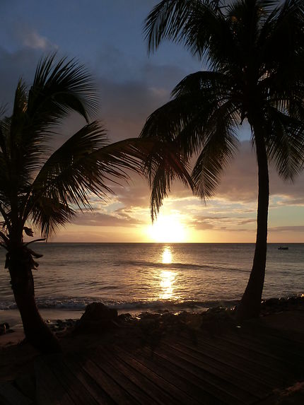 Coucher de soleil à Deshaies en Guadeloupe