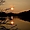 Coucher de soleil au bord de l'étang d'Ayron