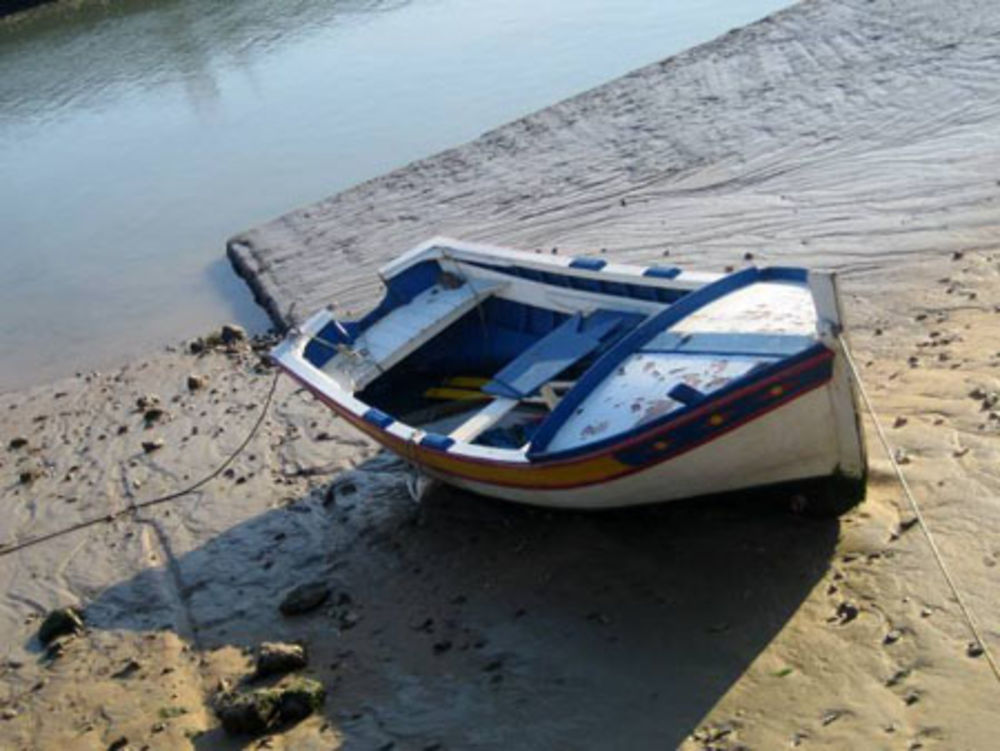 Barque à marée basse