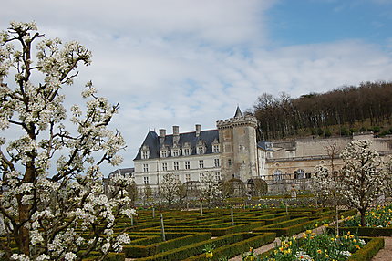 Le château de Villandry, au printemps