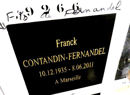 Tombe de Franck Fernandel (acteur chanteur) 